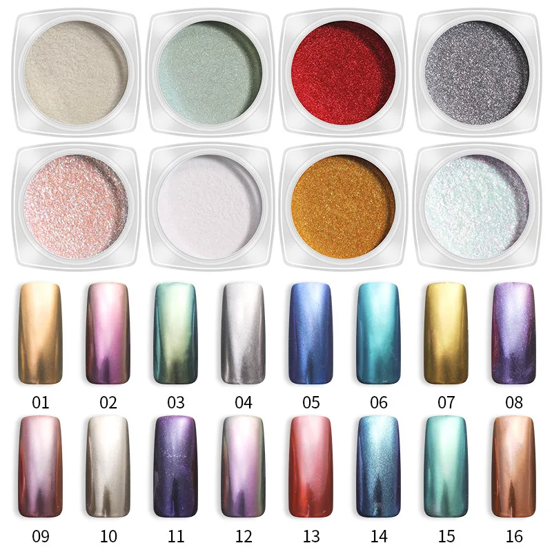 16 Color Rose Gold Nail Powder Metal Mirror Holographic Chrome Mirror Laser  Nail Art Decorations Manicure Glitter Pigment - Buy Nails Glitters,Nail  Glitter Powder,Nails Decoraction Product on 