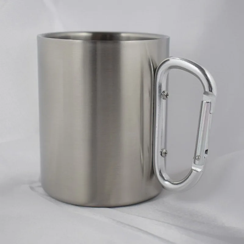 200ml 300ml Outdoor Camping Travel Portable Carabiner Mug With Handle