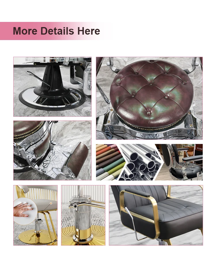 Modern Beauty Salon Furniture Sets Modern Luxury Yellow Barber Chairs