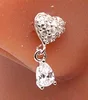 silver heart teardrop dangle