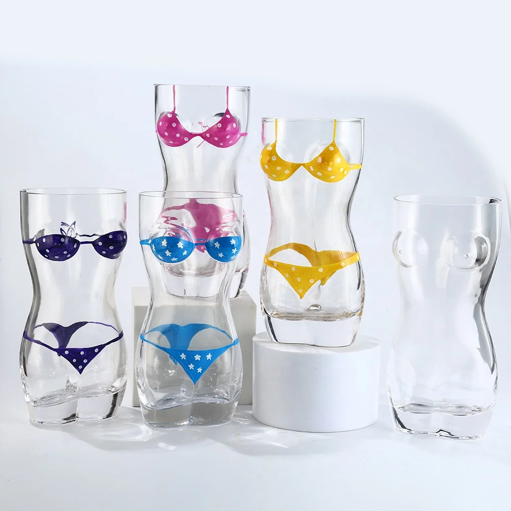 Bahamas - Buste de bikini 3D avec verre à shot
