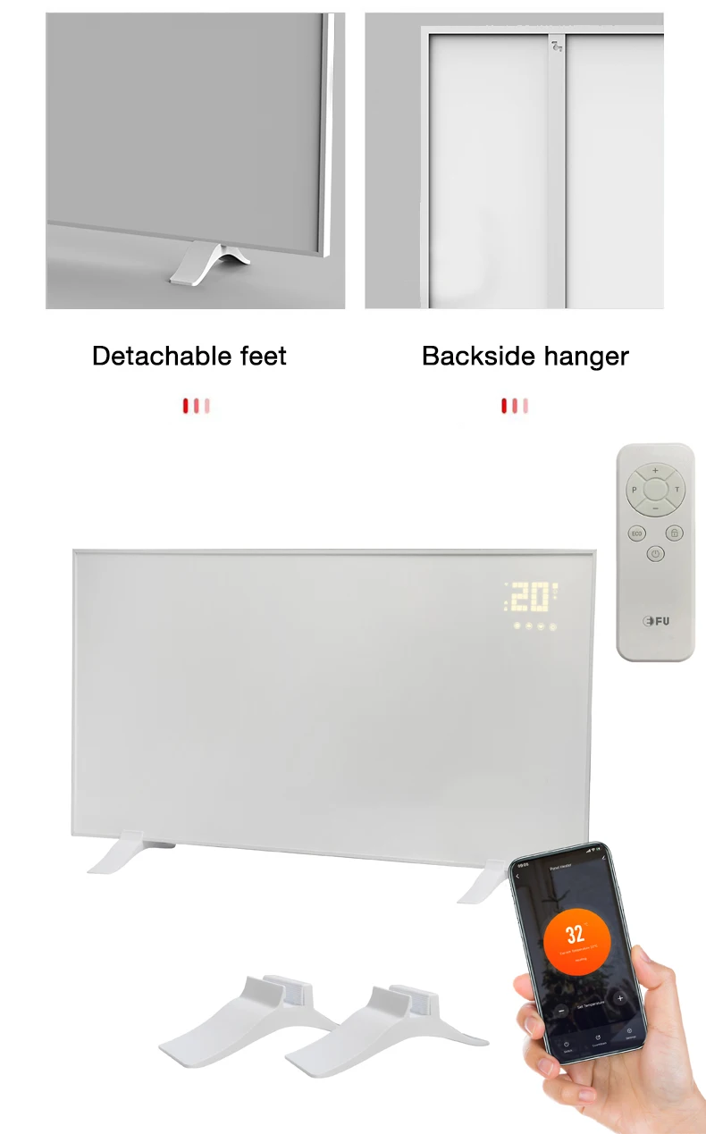 2023 Pet Infrared Heating Panel Ir Infrarotheizung Smart Ceiling Heater