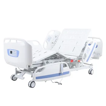 Leho factory Premium Five-Functional Hospital Electric Bed with ABS Head & Foot Metal Board for Nursing Care