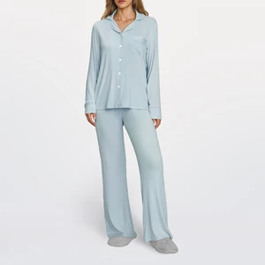 Custom Lenzing Modal Pajamas Long Sleeve Pyjama Set Woman Sleepwear Soft Loungewear Lounge Sleep Set