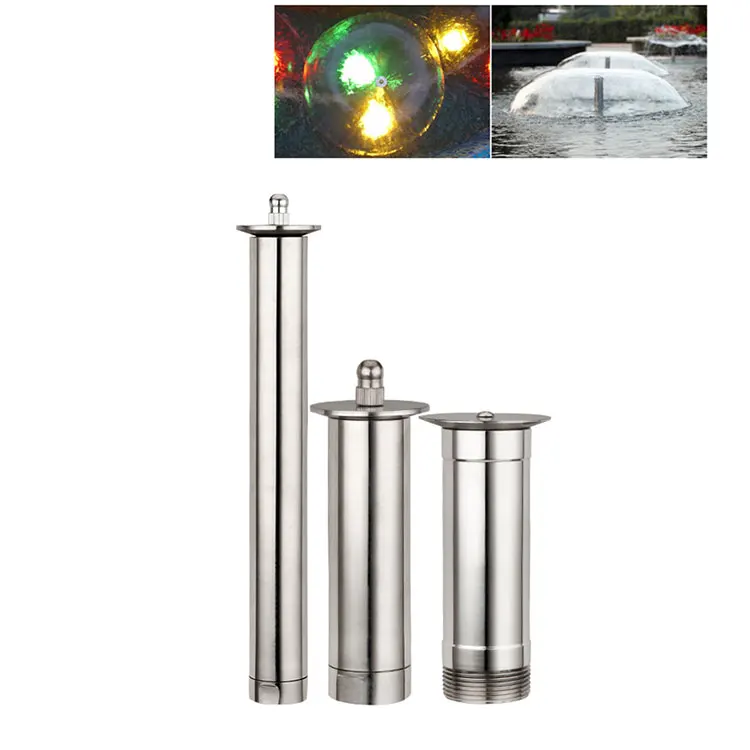 Elegant 1/2'' Stainless Steel 304 Mushroom Nozzle and Bell Ring Pond Water Fountains Stone Garden Products