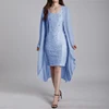 Abito da sposa blu taglie forti a due pezzi