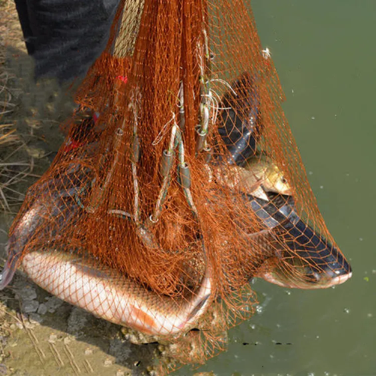 Japanese Style Fishing Casting Net -Lead Chain Net Fishing Seine with  Pocket Purse Seine with Pocket for Fishing in the Lake