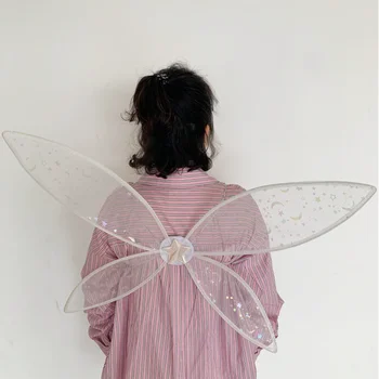 Hot Sale Fairy Butterfly Angel Wings Colorful Girl Princess Party Angel Wings Shinning Deluxe Set Ornaments