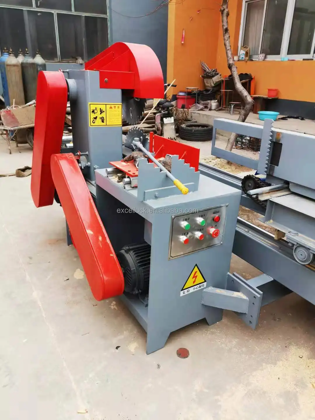 500mm Woodworking Wood Round Log Cutting Machine - Automatic Sliding ...