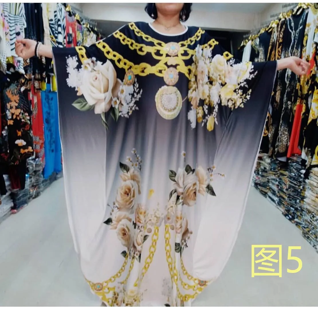 Robe Maxi Kimonos Plage Été Multicolore Indienne Kaftan Couverture