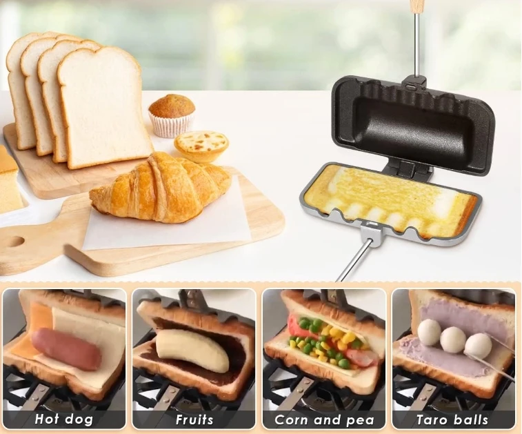 Sandwich Pie Maker,Hot Dog Toaster With Detachable Handles Campfire