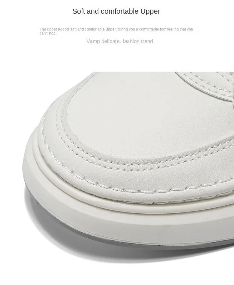 White Leather Sneakers - Men's Casual Shoes | Breathable, Lightweight Lace-Up Footwear