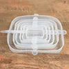 Square smiley face food storage lid 6-piece set