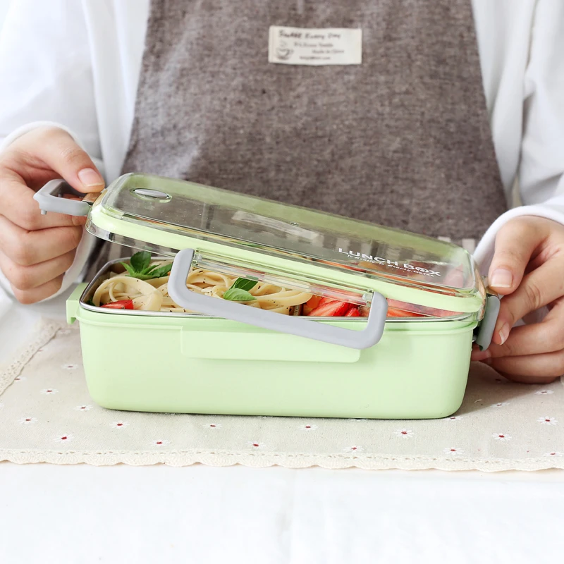 METKA Glass Lunch Box with Compartments Bento Box Food Storage