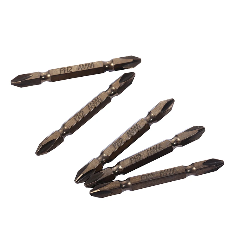 10 Stück PH2 Doppelend-Bits – 80 Mm Lange Phillips Bits Mit Sechskant-Schäft, Magnetisch
