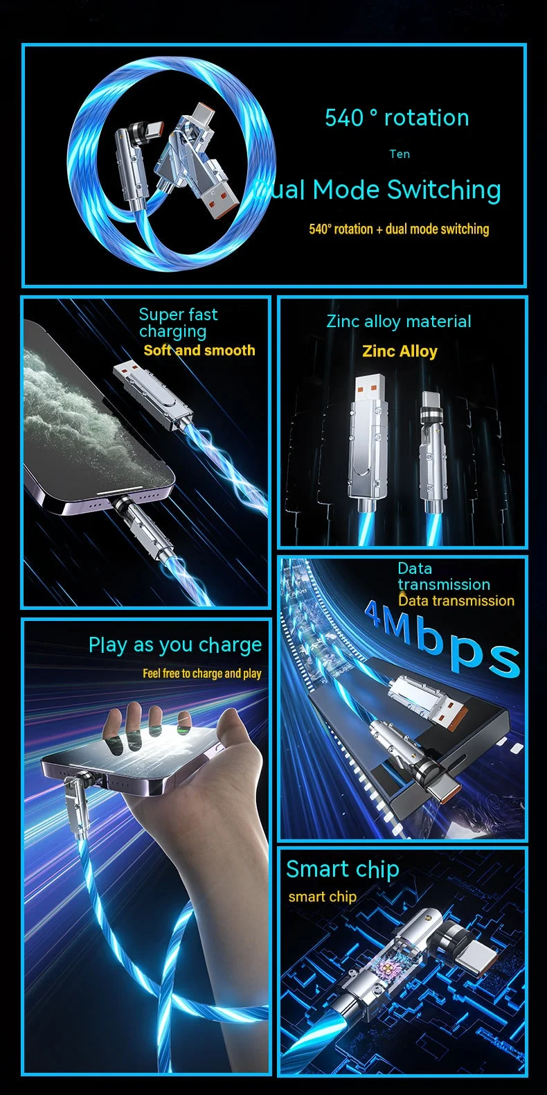 PD fast charge data cable