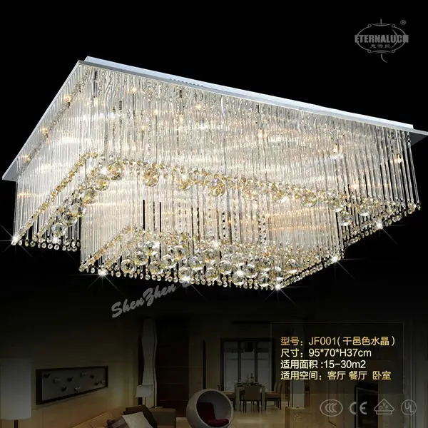 high quality hotel crystal ceiling chandelier lighting bedroom decor stainless steel light ETL60447