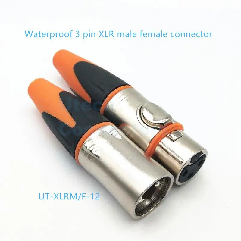 3 Pin Xlr Solder Type Connector Plug Cable Connector For Audio