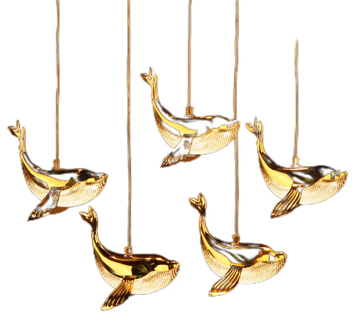 Hot Sale Modern Dolphin Fish Shape Crystal Chandelier Light JOYEN ...