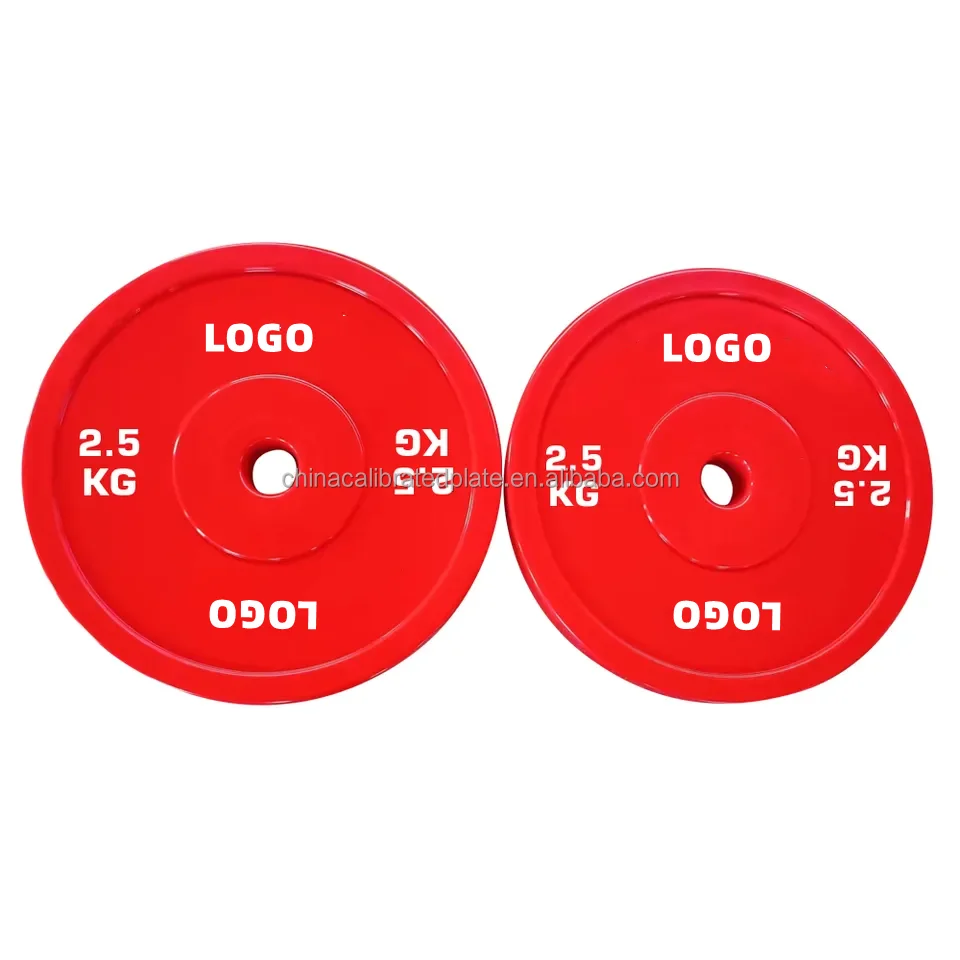 Wholesale Plastic Technique Bumper Plate Weightlifting Plates 5kg White