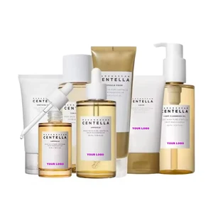 Plumping Skin Care Set with Hyaluronic Acid & Centella Asiatica 24H Hydration & Calming Relief Soothing for Dry/Dull Skin