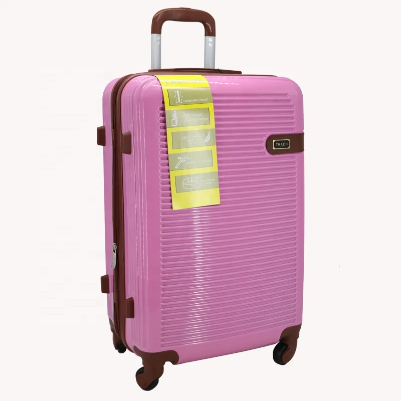 Китайский производитель, оптовая продажа, наборы чемоданов из АБС-пластика, розовый Дорожный чемодан из АБС-пластика 20 24 28 4