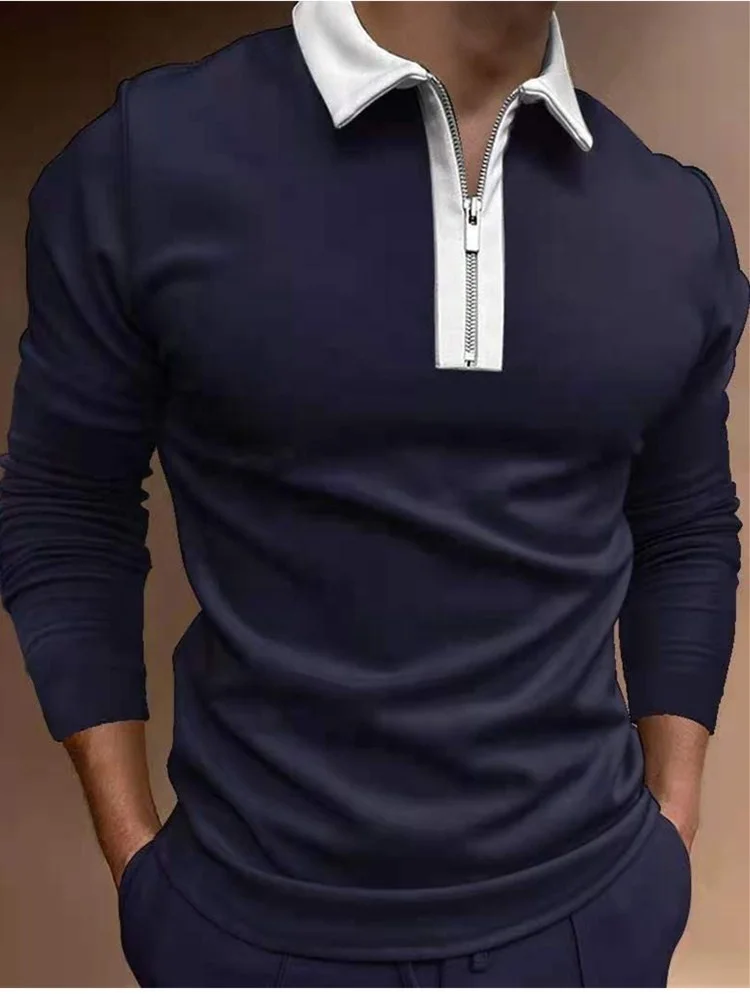 Fitness T-shirt Polyester Long Sleeves Work Uniform Men’s Polo Sports Shirts Golf Promotional Black Men’s Polo Shirts