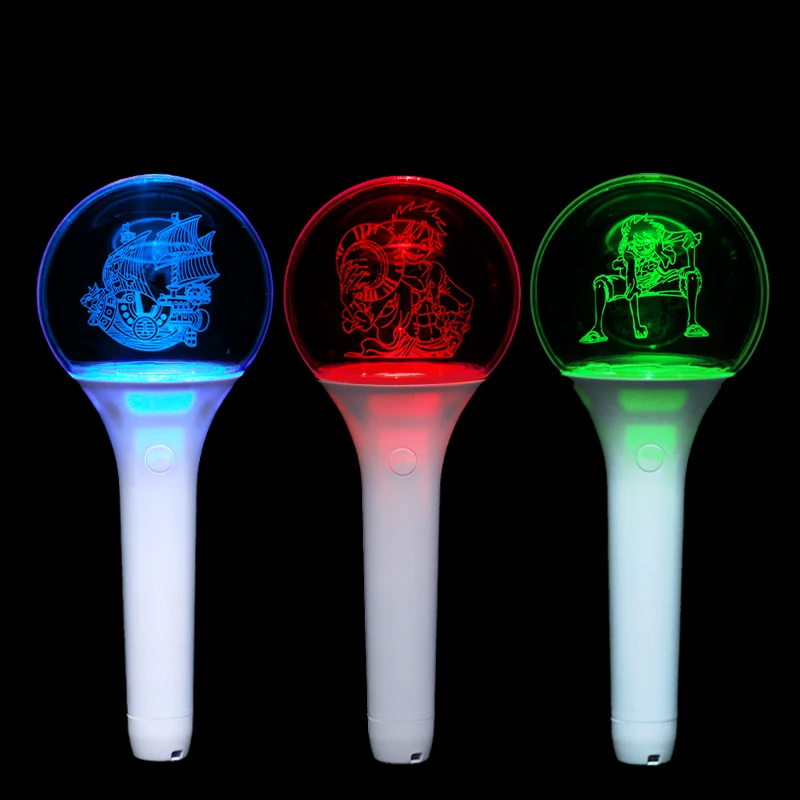 Kpop Concert Cheering Light Stick For Fan's Club Customized LOGO Ball Shape Acrylic Glowing LED Stick  For Fan's Cheering