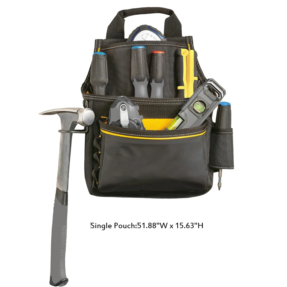 ISO9001 Factory Durable Tool Belt Premium Carpenter Electrician PU Waist Tool Bag