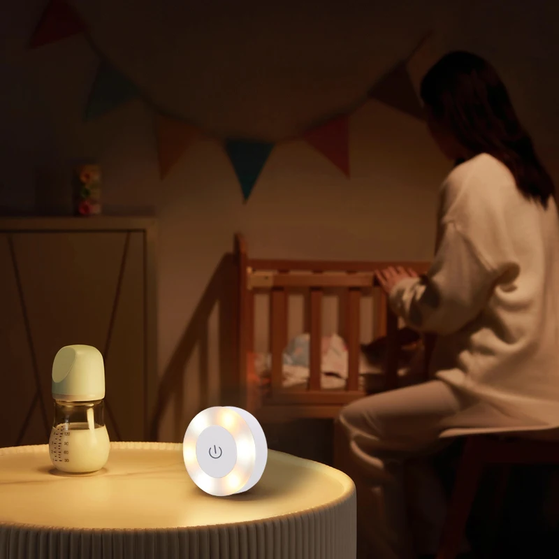 Rechargeable LED Night Light Motion Sensor Kids Lamp with Magnetic Touch Wall Mounted Cabinet Light for Indoor Use for Kitchen