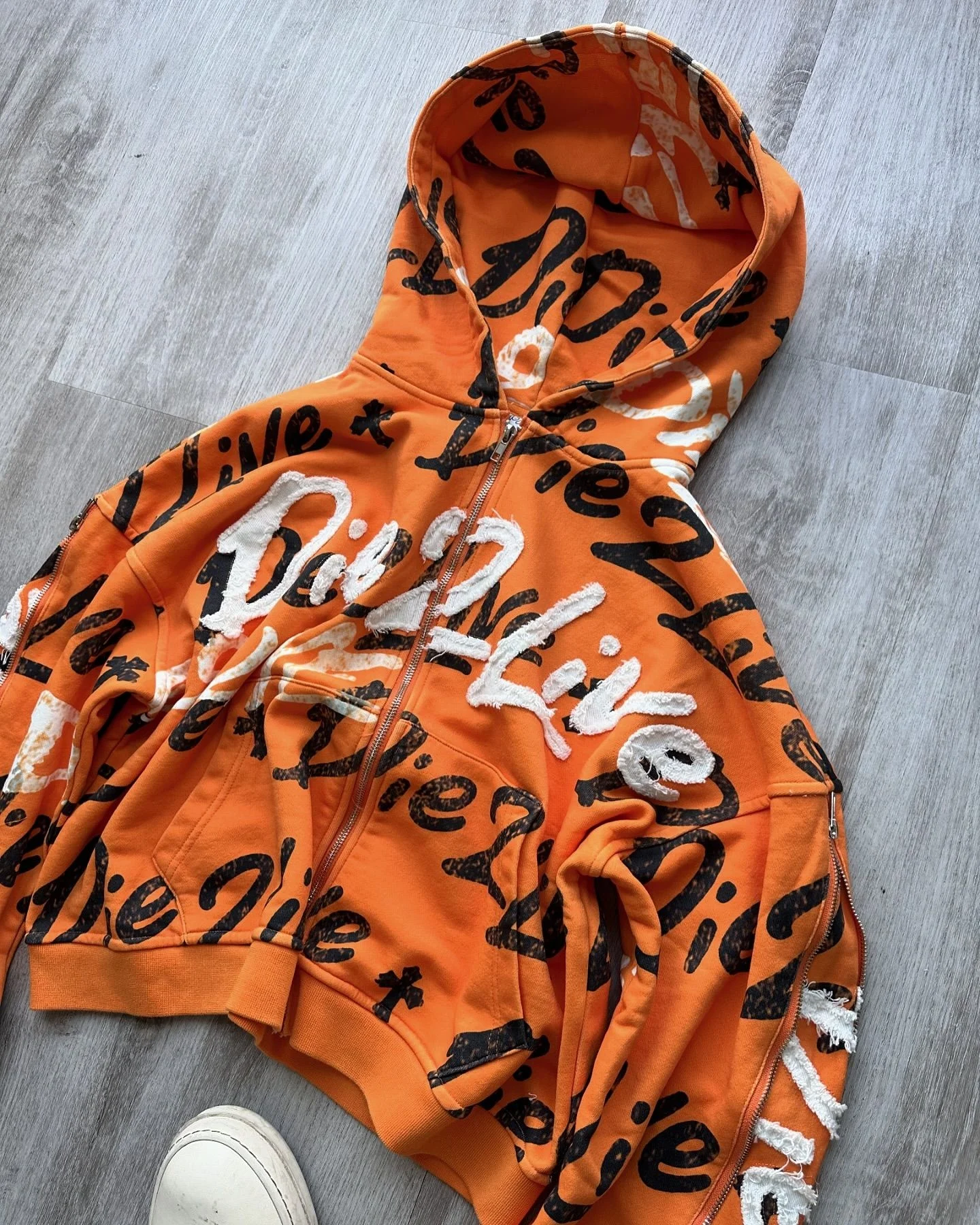 Custom 2 Piece Zip up Baggy Wide Leg Flared Full Print Sweatpants and Cropped Zipper Hoodie Tracksuit Sweatsuits Jogger Sets Men gallery 3