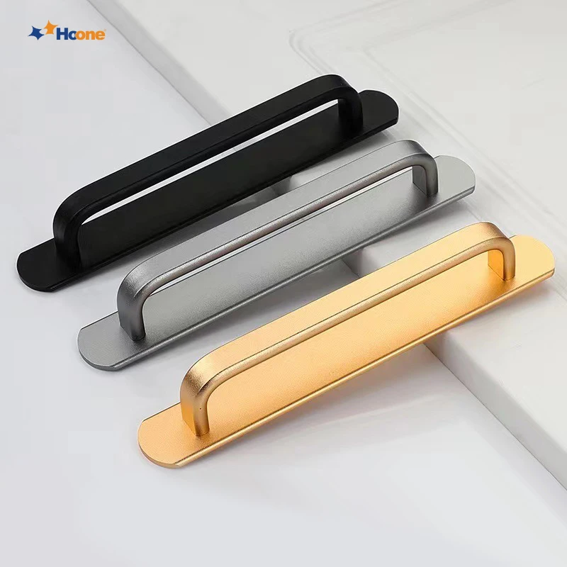 Hoone Punch Free Gold Sliding Door Handles Manufacturer New Aluminum