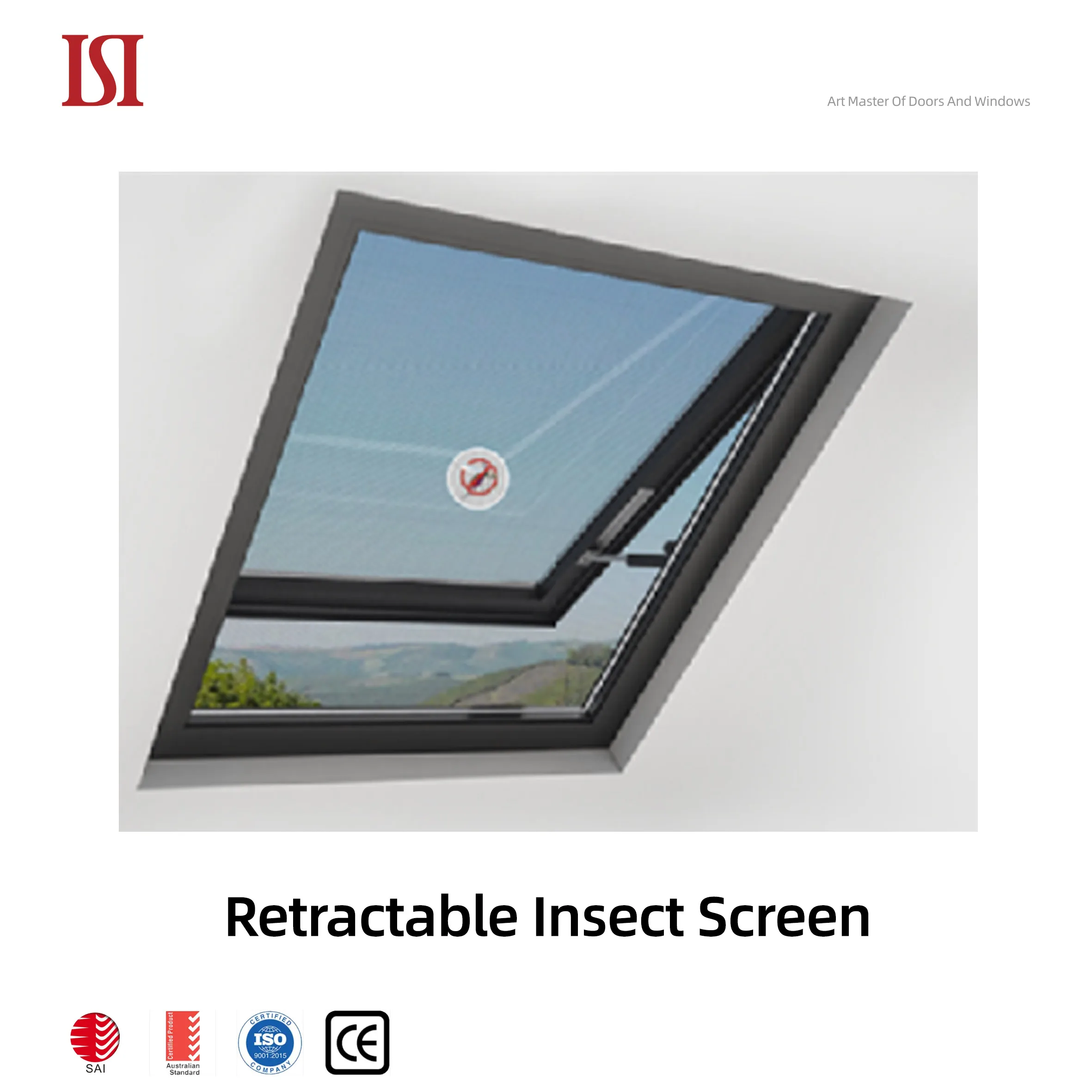 SINOALUU Smart Skylight Soundproofing and Insulation Micro Ventilation Roof Window