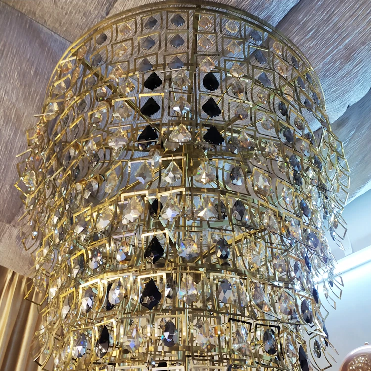 Customized Luxury Modern Hotel Villa Lobby Decoration Large Crystal Chandelier Light