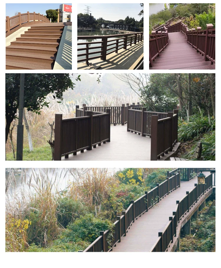 Heavy-Duty WPC Railing Weatherproof Composite Deck Railing Outdoor ...