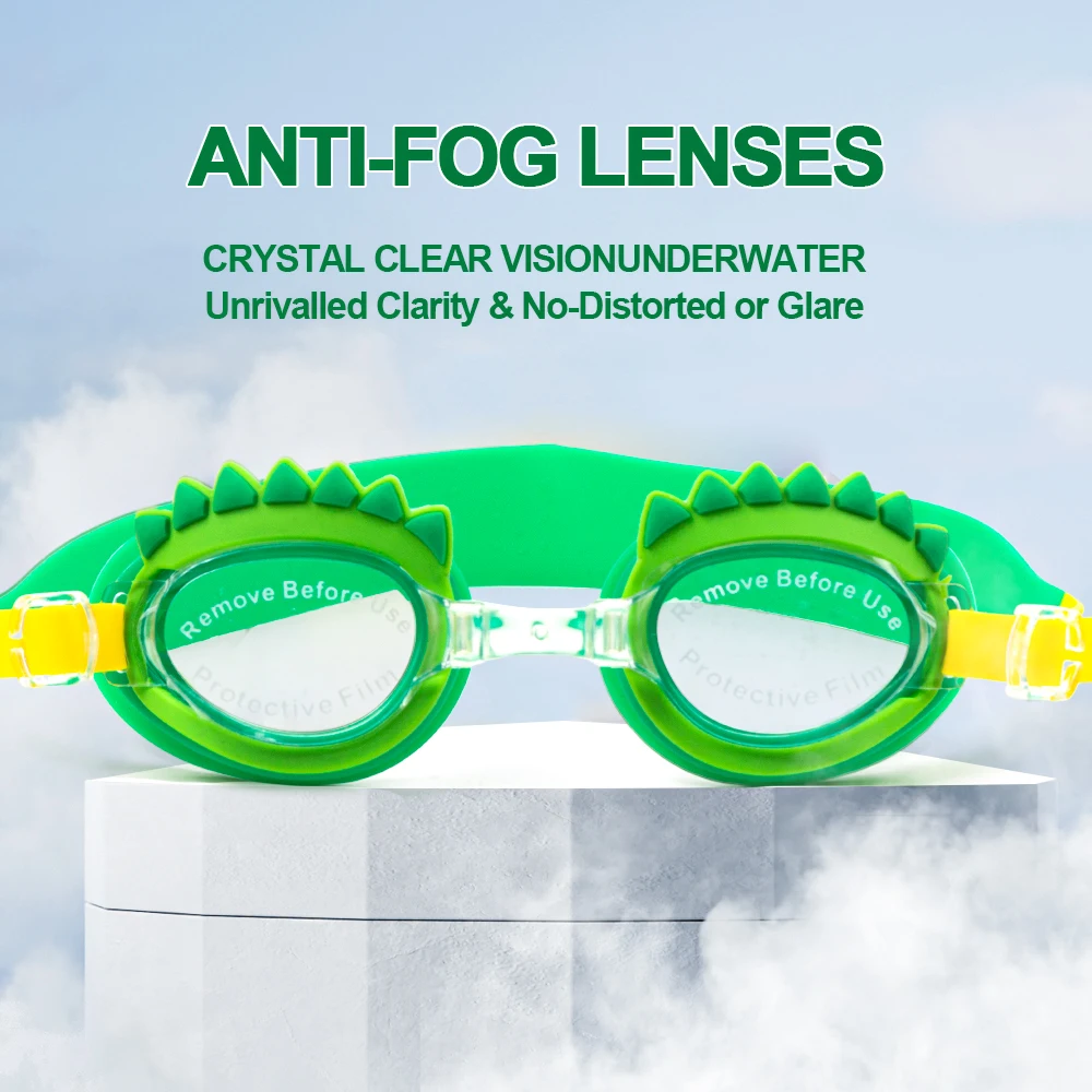 Wholesale Custom Logo Kids Anti-Fog Swimming Goggles HD Waterproof Lenses For Children Competitive Swimmers_voghion.com