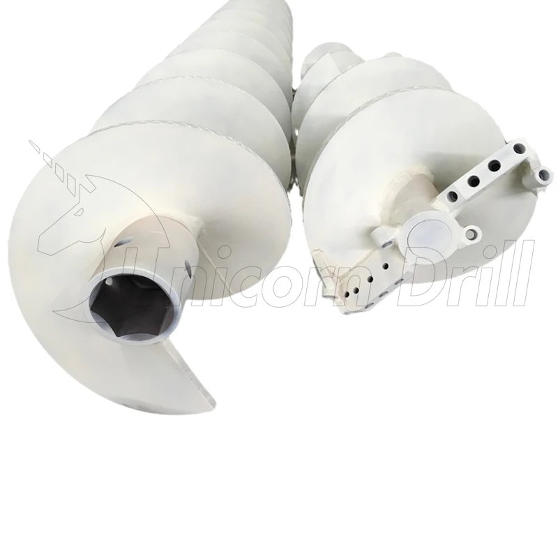 Pile Foundation Rotary Drilling Tools for Bauer Type CFA Continuous Flight Auger With Rock Head