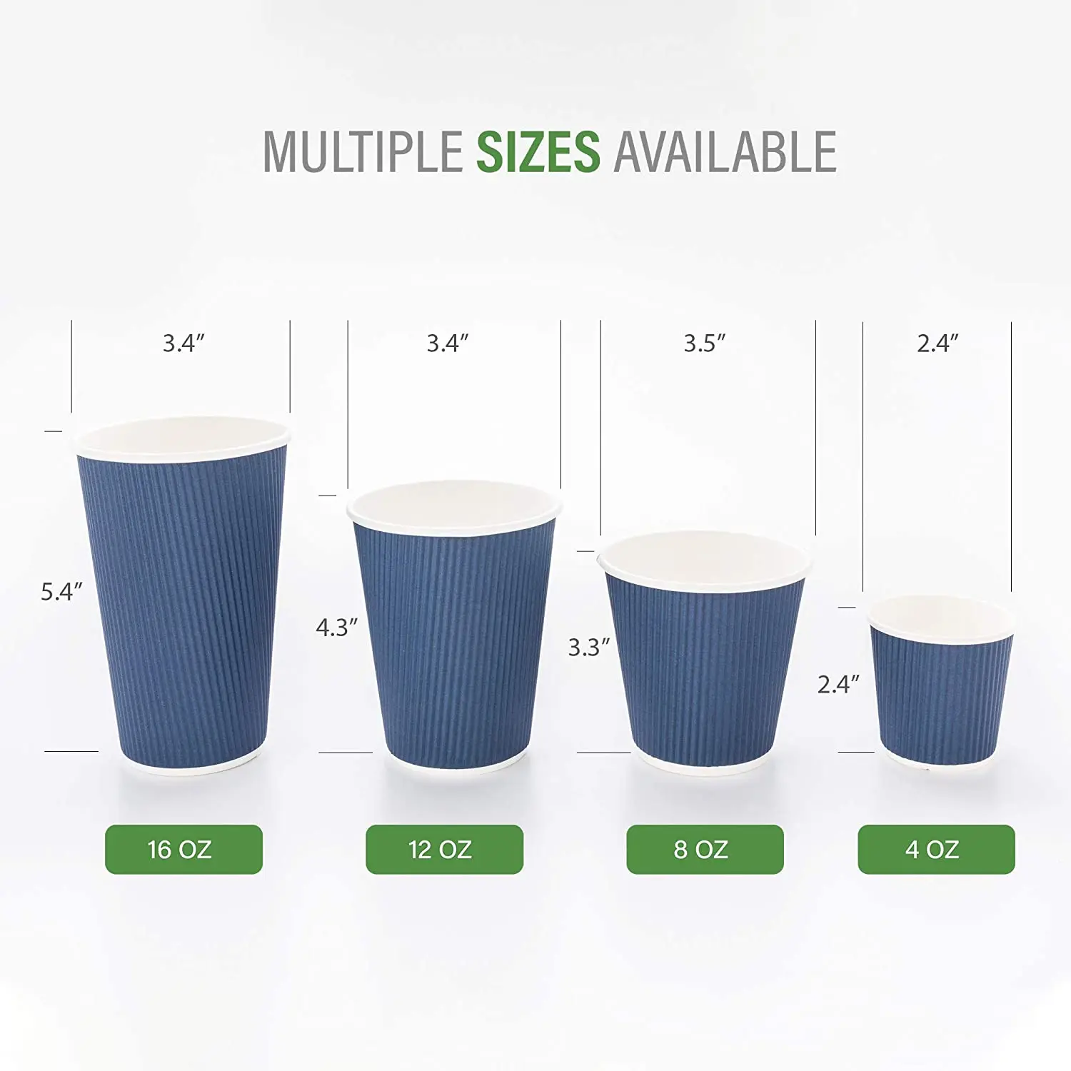 12oz Double Ripple Wall Recyclable Print Lid Paper Coffee Cup With ...