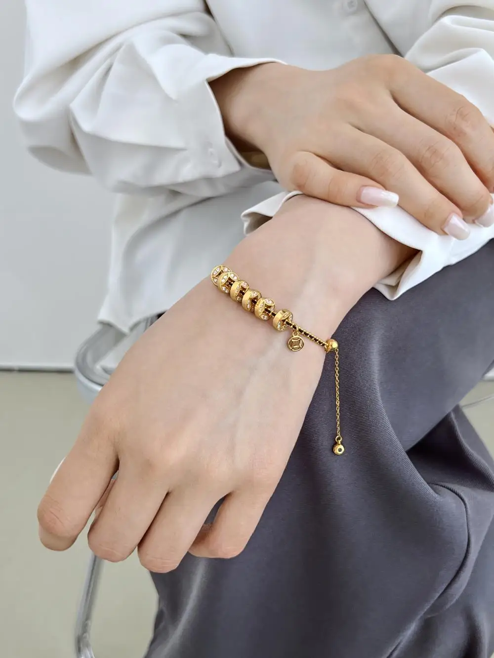 KAKODIY Chinese style women's bracelet 925 sterling silver gold-plated silver copper bracelet detail 8