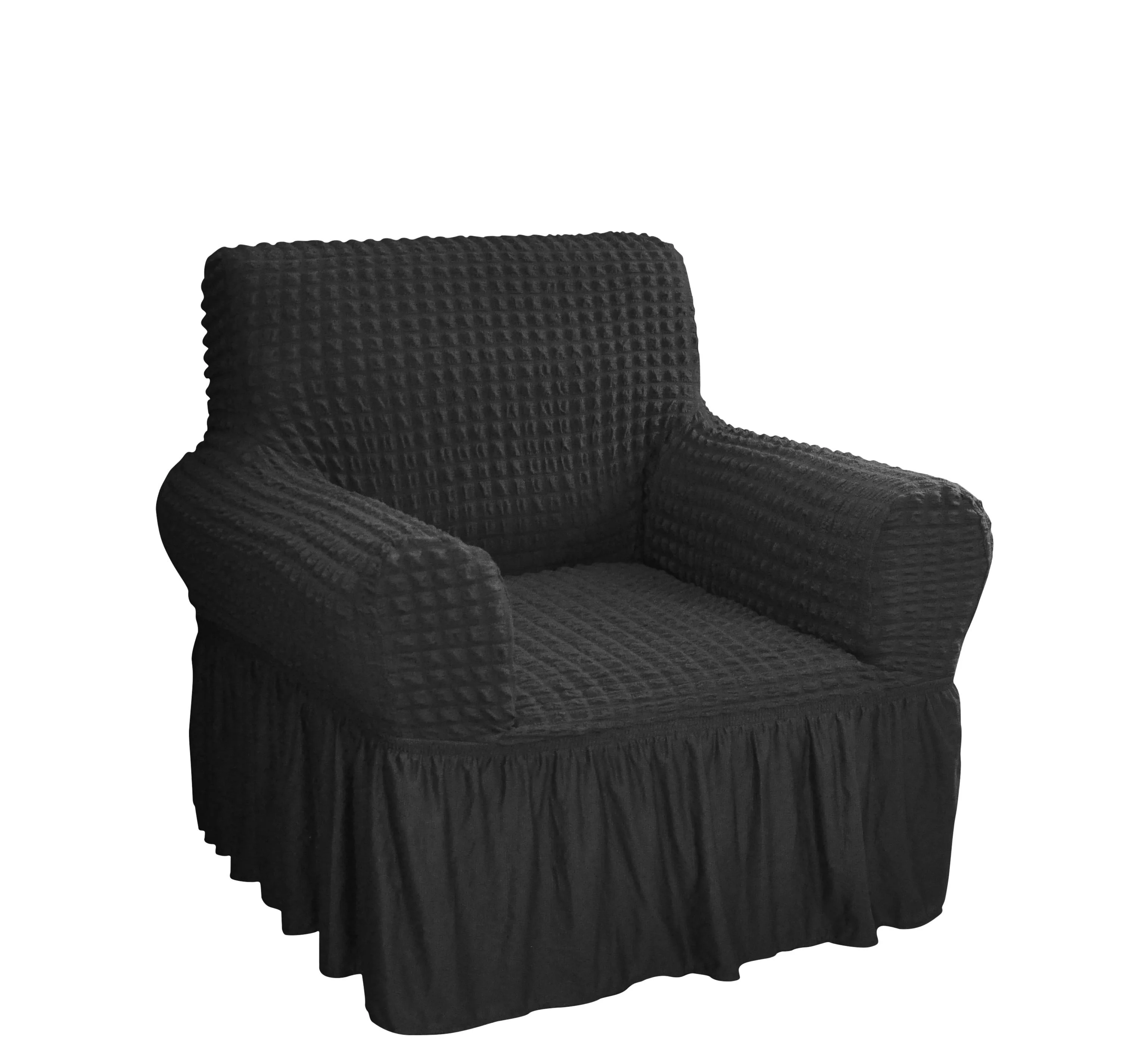 Новый дизайн Роскошная 3-х местная однотонной расцветки роговицы 3d для диванов стул чехол