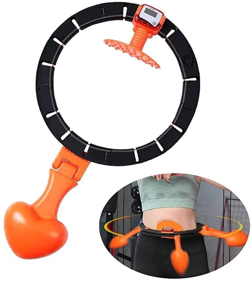 Автоматическое вращение кольцо регулируемое упражнение для похудения умная счетная петля кольцо Hula Съемная фиксированная потеря веса фитнес оборудование