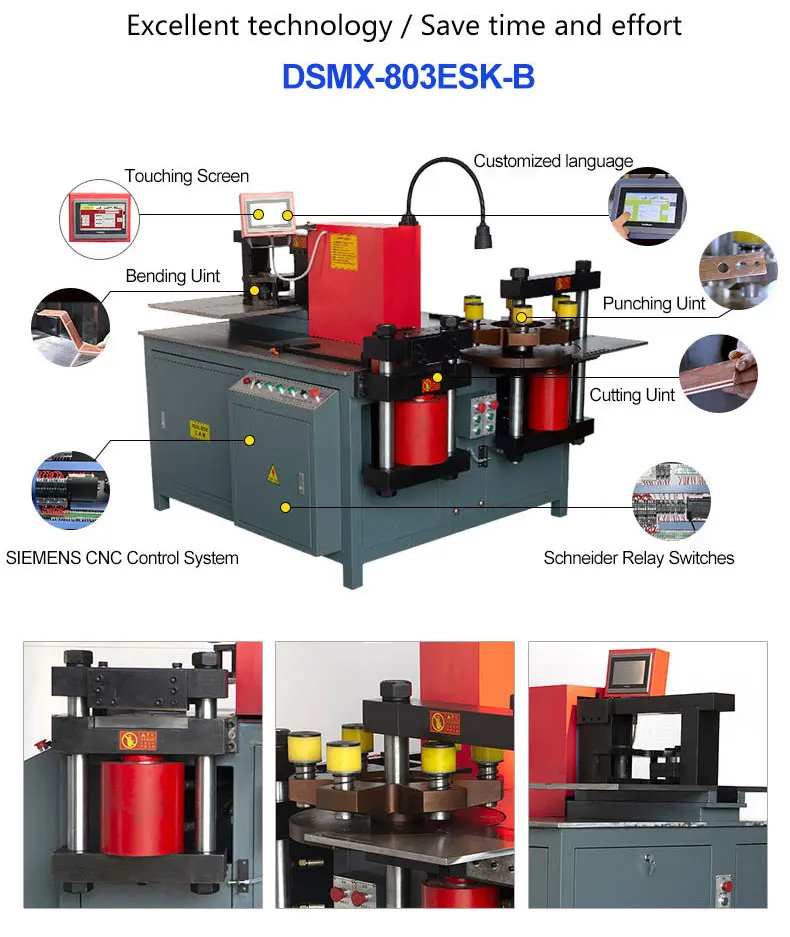 Hydraulic Bus Bar Cutting Punching Bending Machine Hydraulic Bus Bar Cutting Punching Bending Machine