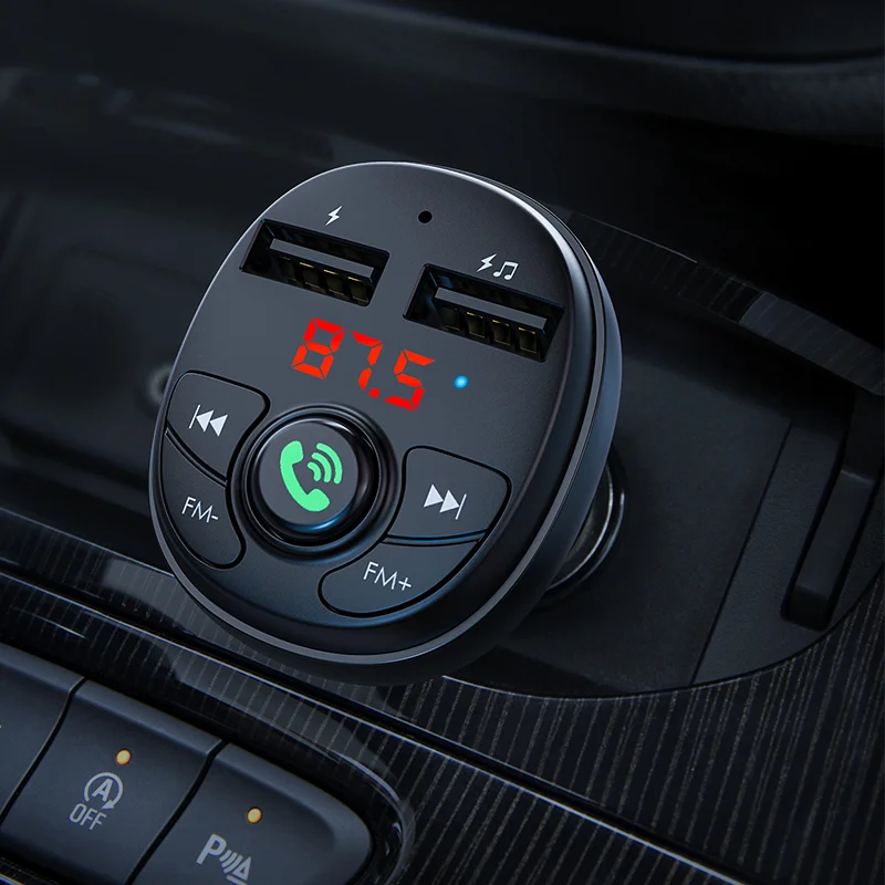 BOROFONE BC26 Music Joy LED Display Car Wireless FM Transmitter Support U Disk