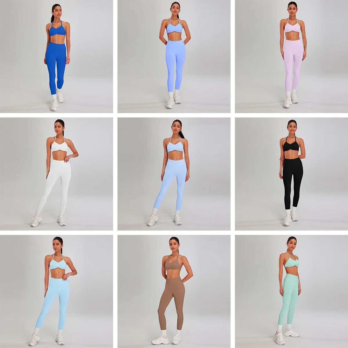 Reversible Plus Size V-Neck High Waist Yoga Pants Backless Bra 2-Piece Set Spandex/Nylon preview