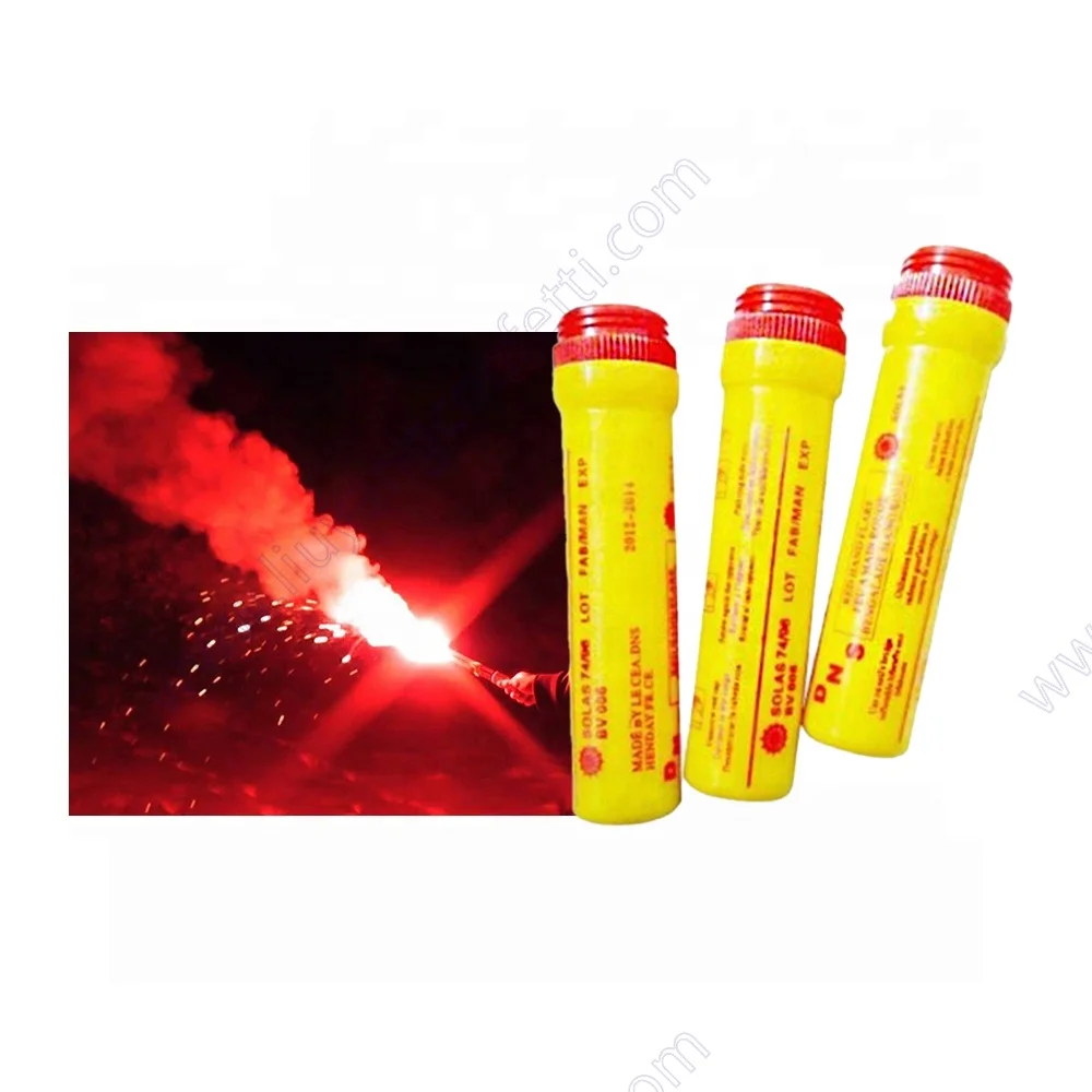 Source Hot football stadium sale emergency SOS red light flame pyrotechnic torch smoke fireworks marine red hand signal on m.alibaba.com