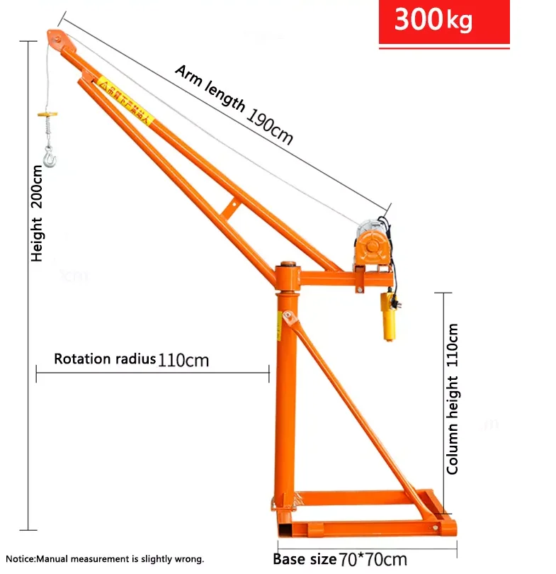 200kg 300kg 500kg 800kg 1000kg Hand Operation Mobile Mini Crane ...