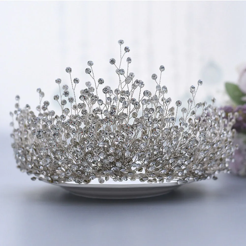 Minkissy Kristall-Strass Haarband (weiß) – Rutschfest, Für Hochzeit, Bälle & Partys, Einheitsgröße Für Frauen & Mädchen