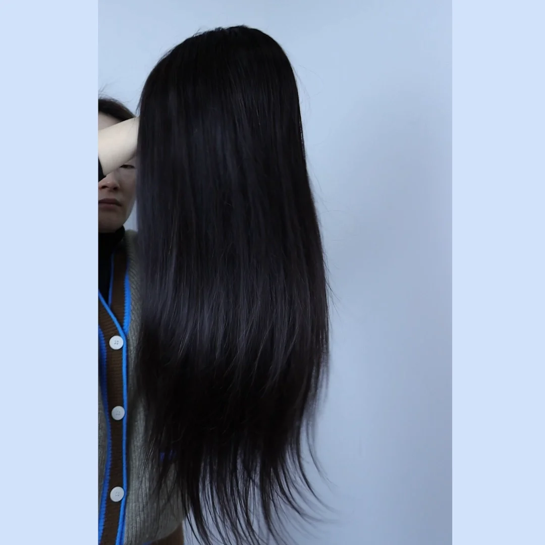 合肥广大批发厂家价格便宜全蕾丝假发女性直发蕾丝正面自然黑色假发人