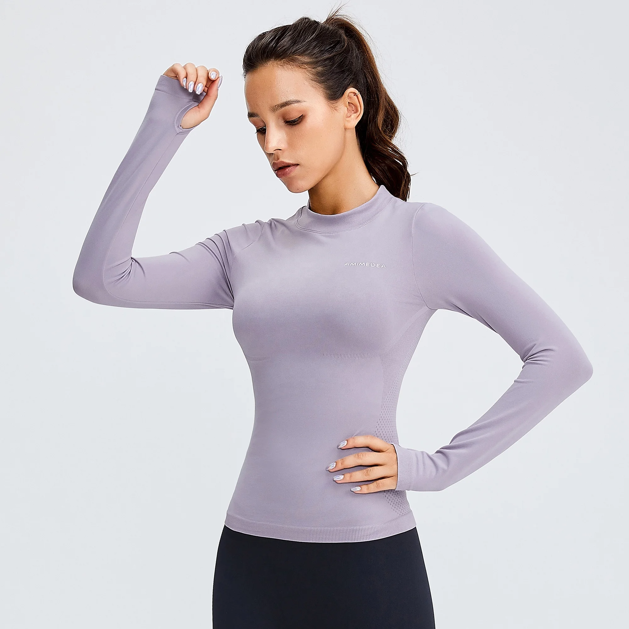 Girls Athletic Compression Shirt Running Gym Base Layer Dri fit Long Sleeve Top