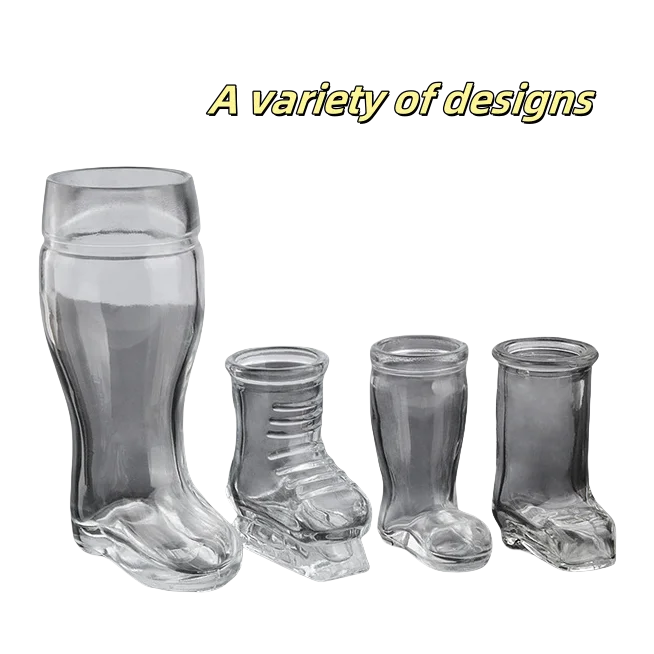 Wholesale 45ml Transparent Mini Boot Shape Glass Jar with Lid